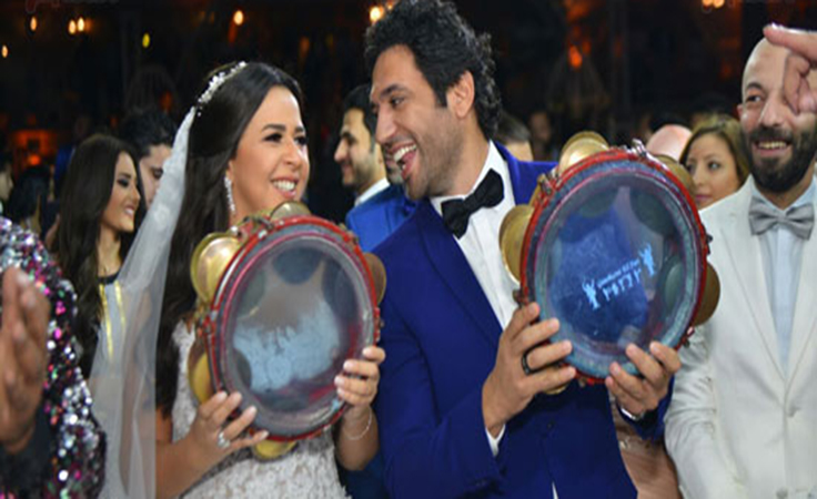 بالفيديو: حسن الردّاد وإيمي سمير غانم في أوّل فيلم سينمائي بعد الزواج